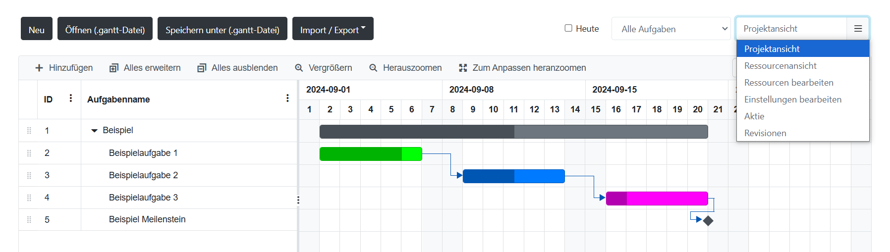 Kostenlose Online-Gantt-Diagramm-Software